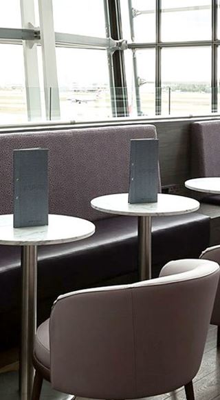 Seating Area of the Aspire Airport Lounge in London Heathrow Airport Terminal 5