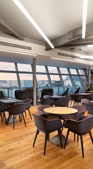 Seating area at the new Club Aspire Lounge Gatwick Airport South Terminal