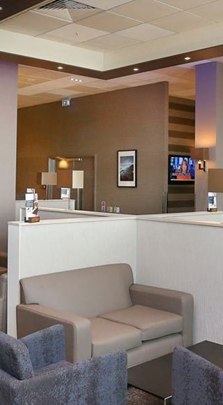 Seating Area in the Aspire Lounge at Belfast City Airport