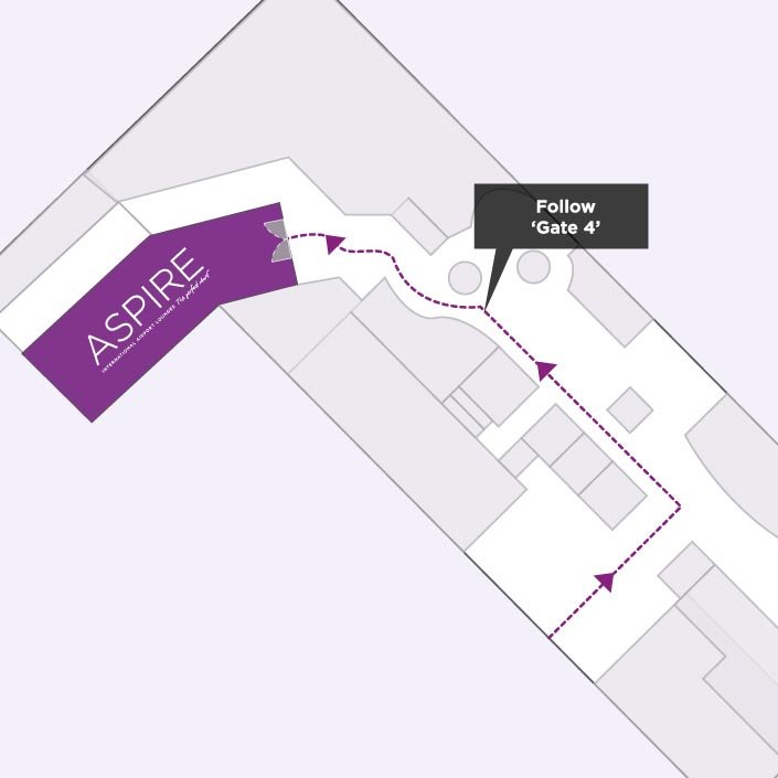 Directions to the Aspire Airport Lounge in Edinburgh Airport