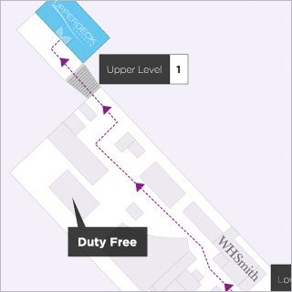 Directions to the Upperdeck Airport Lounge at Glasgow Airport