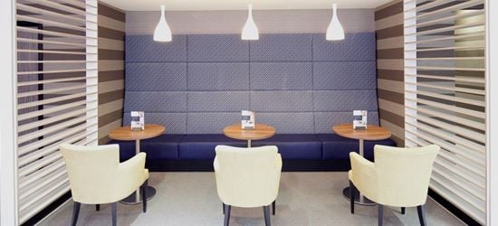 Seating area at Club Aspire Lounge Gatwick North