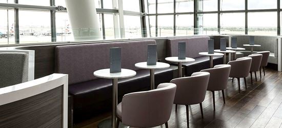 Seating Area of the Aspire Airport Lounge in London Heathrow Airport Terminal 5