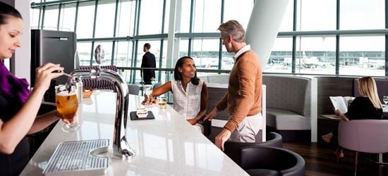 The Bar at the Aspire Airport Lounge in London Heathrow Airport Terminal 5