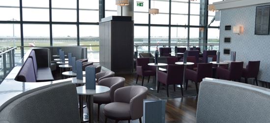 Seating Area of the Aspire Airport Lounge in London Heathrow Airport Terminal 5