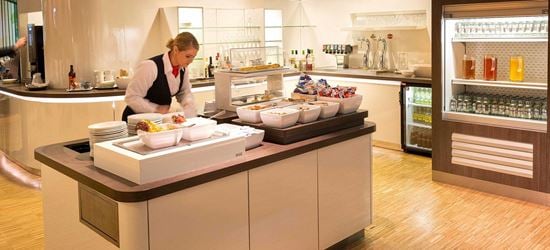 Food and Drink in the Lounge 26 Aspire Airport Lounge in Amsterdam Schiphol Airport