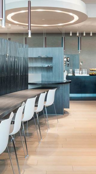 The Seating Area of the Lounge 41 Aspire Airport Lounge in Amsterdam Schiphol Airport