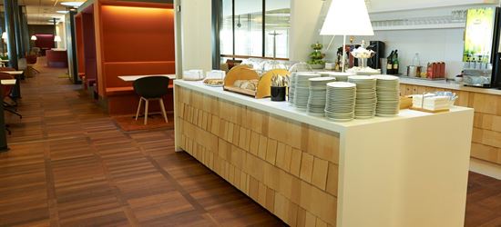 Food and Drink Station in the Aspire Airport Lounge at Copenhagen Airport