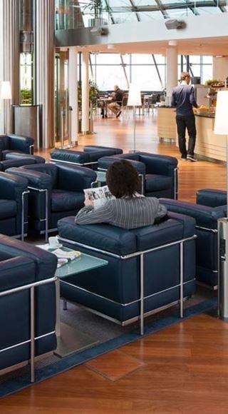 Seating Area of the Skyview Airport Lounge in Basel Mulhouse Freiburg EuroAirport