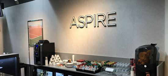 Food and drink at the Aspire Aphrodite Lounge in Larnaca Airport