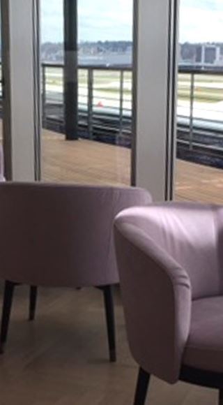 Seating area of the Aspire Airport Lounge at Zurich International Airport