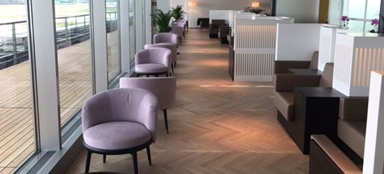 Seating area of the Aspire Airport Lounge at Zurich International Airport