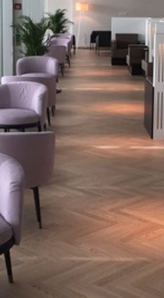 Seating area of the Aspire Airport Lounge at Zurich International Airport