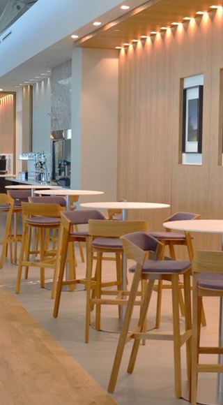 Seating area of the International Aspire Airport Lounge at Calgary Airport