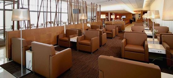 Seating area of the Swissport Airport Lounge at Montreal Airport