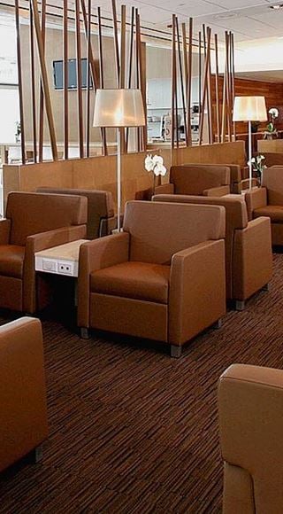 Seating area of the Swissport Airport Lounge at Montreal Airport