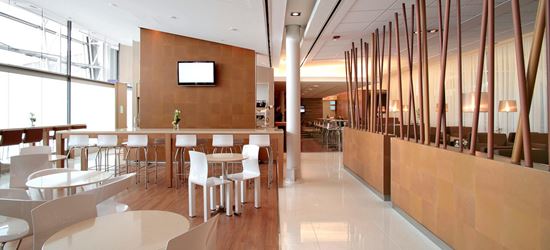 Seating area of the Swissport Airport Lounge at Montreal Airport