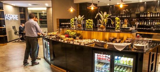 Complimentary food at the Aspire Airport Lounge in O R Tambo International Airport