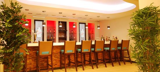 The bar at the Club Kingston Airport Lounge in Norman Manley International Airport