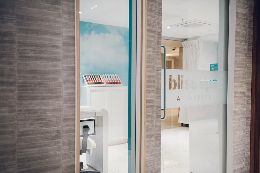 The Bliss spa at the Aspire Airport Lounge