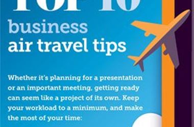 Top 10 Business Travel Tips infographic