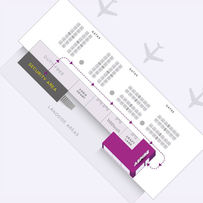 Click map to enlarge ASPIRE Lounge Location