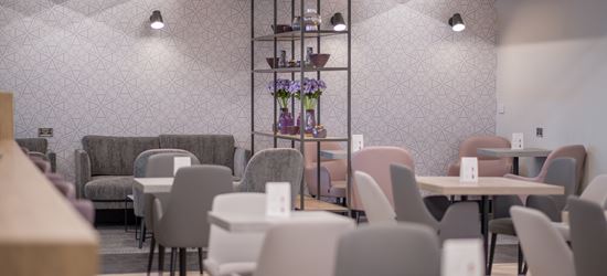 The Dining Area of the Aspire Airport Lounge in Liverpool John Lennon Airport