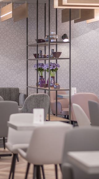 The Dining Area of the Aspire Airport Lounge in Liverpool John Lennon Airport