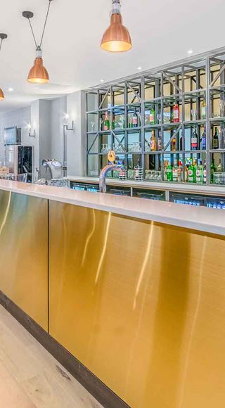 Bar area at Club Aspire Lounge Gatwick Airport North Terminal