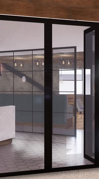 A Render of the ASPIRE Lounge Entrance at EDI Airport