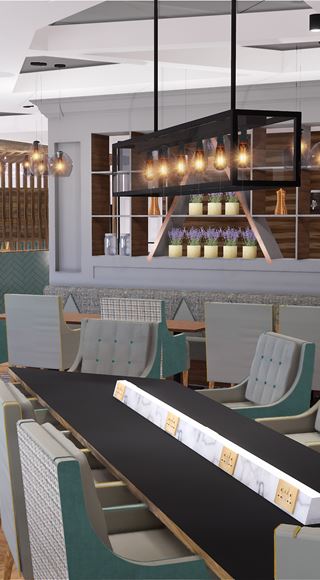 A Render of the Luton Aspire Lounge