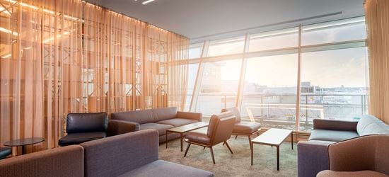 Comfortable seats in the new Club Aspire Lounge Gatwick Airport South Terminal