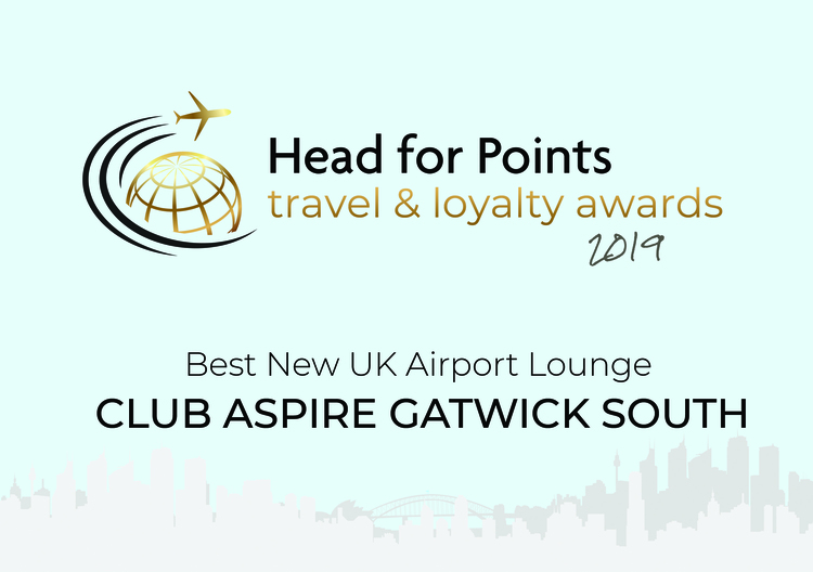 Gatwick South Club Aspire wins Best New UK Airport Lounge 