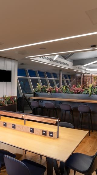 Work facilities at the Club Aspire Lounge Gatwick Airport South Terminal