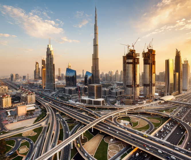 The Dubai skyline