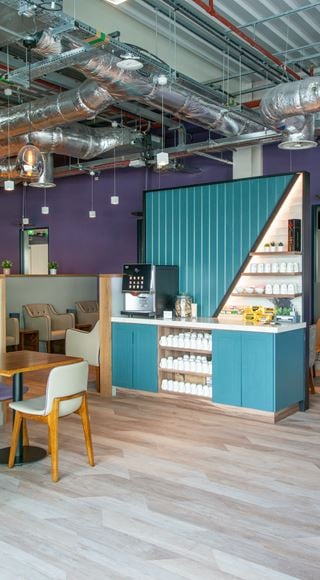 Coffee station in Manchester Terminal 2 Aspire Lounge