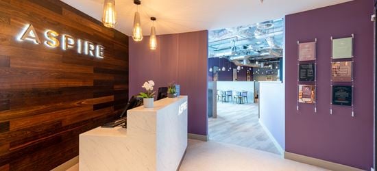 Reception area of Manchester Terminal 2 Aspire Lounge